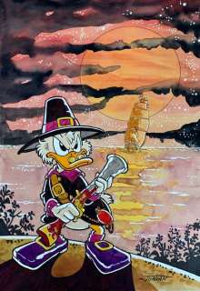 Julian Jordan - 1 Croquis en couleur - Uncle Scrooge - "Mayflower" | Catawiki