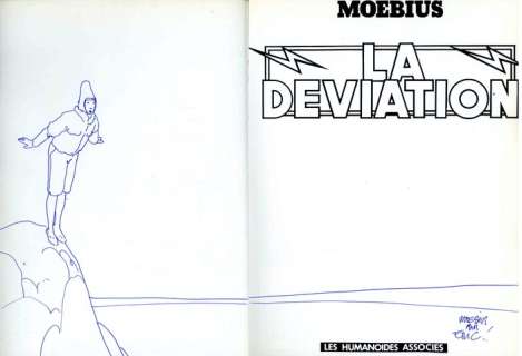 Moebius - 1 Original commision drawing + album + manuscript letter - La Déviation - 1980 | Catawiki