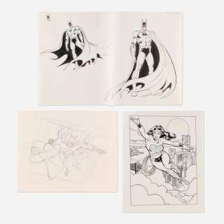 Joe Orlando, 3 Joe Orlando Batman & Wonder Woman Original Art Group | Landry Pop Auctions
