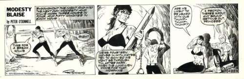 Enric badia Romero - 1 Original page - Modesty Blaise - strip #4229 | Catawiki