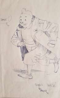 Boucq, François - 1 Original drawing - Hommage à Hergé - (années 1980) | Catawiki
