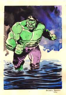 Caracuzzo, Giancarlo - 1 Watercolour - Hulk - 2024 | Catawiki