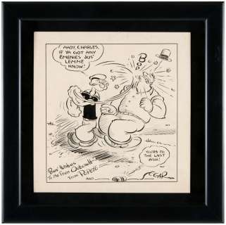 E.C. SEGAR POPEYE PUNCHING VILLAIN SPECIALTY ORIGINAL ART. | Hake’s