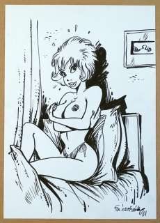 Walthéry, François - 1 Original drawing - Natacha - Natacha au lit - 2021 | Catawiki