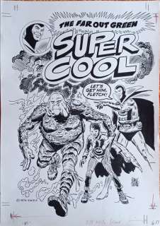 Thorne, Franck - 1 Original cover + original unpublished cover + original colours - The Far Out Green Super Cool #4 - 1974 | Catawiki