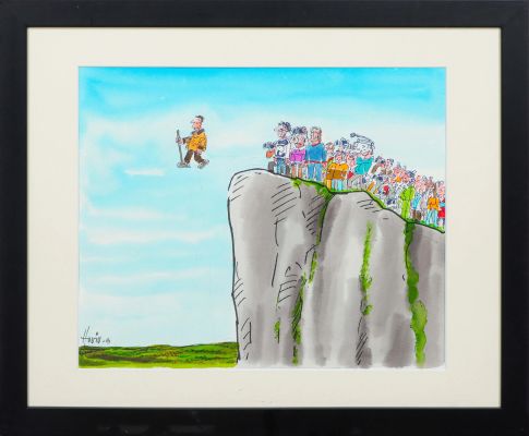 Lot 34 - HOVIV (René HOVIVIAN dit) (1929-2005) Le miracle Mitterand à la… | misc / divers