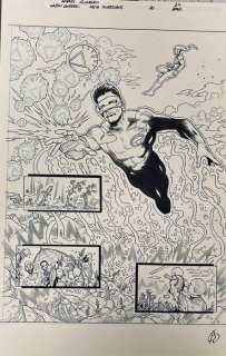 Andrés Guinaldo (Blue Lines) + Raül Fernández (Inker) - 1 Original page - Green Lantern - Green Lantern New Guardians #20 Page 14