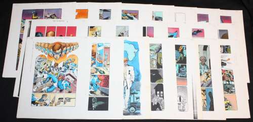 Bob Layton, Dan Jurgens, John Kalisz | The Power Company: Manhunter #1 Complete 22 Page Story of Color Guide Art - Nightwing (Dick Grayson) - 2002 | Anthony’s Comic Book Art