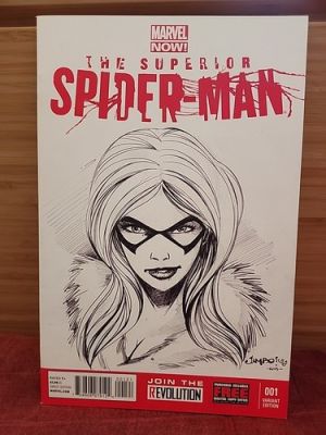 Jimbo Salgado Original Art Sketch Cover Superior Spider-Man #1 Black Cat Marvel | eBay US