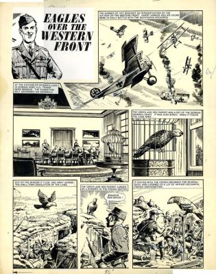 Lot 16 - Bil LACEY Planche originale N et B Aigles sur le front ouest 1973… | misc / divers
