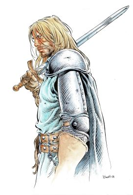 Yves Swolfs | Légende, dessin original à l’encre de chine et à l’aquarelle. | Septimus