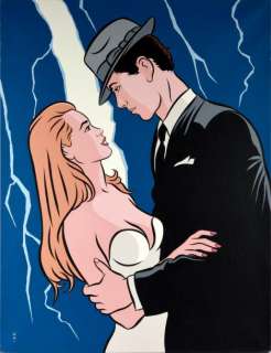 Minus, Walter | BONNIE AND CLYDE. Acrylique sur toile. Dimensions: 115x89 | Coutau Bégarie