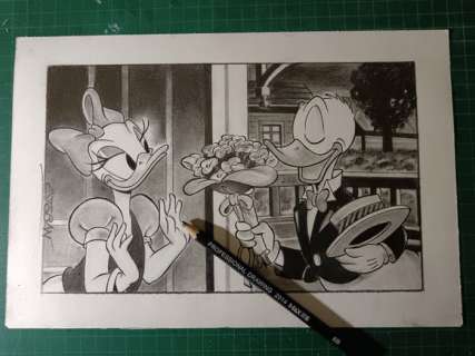 Esteban - 1 Original drawing - Donald Duck - Donald y Deisy | Catawiki