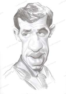 Jean-Marc BOROT - Caricature Originale Jean-Paul Belmondo « Classes Tous Risques »