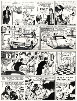 Piroton - Lot 455 - Jess Long, Channel Fist, planche originale à l’encre de chine.