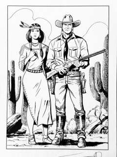 Candita, Giuseppe - 1 Original drawing - Tex e Lilith | Catawiki