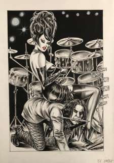 Nik Guerra - 1 Original colour page - Risate Criminali - “Magenta e Erik Blakk” - pag. 57 - 2024 | Catawiki