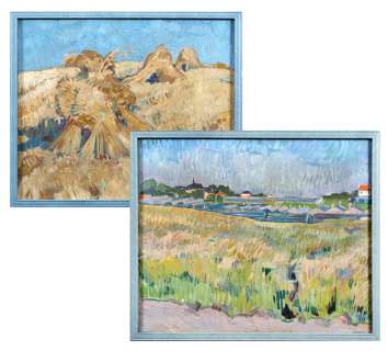 Jijé | Overijse et Fin de moisson, huiles sur toile… | Millon