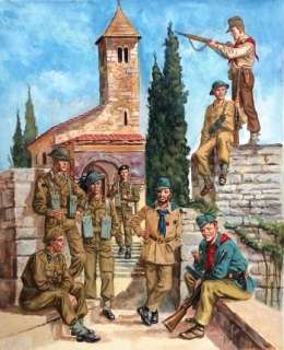 Funcken | Original gouache illustration (p.101) for " Les Uniformes & Armes volume 3  - Guerre 1939-45 "  - (1974) | Catawiki