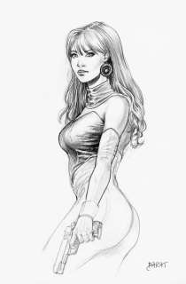 Barat, Alain - 1 Original preliminary drawing - La négociatrice - 2021 | Catawiki