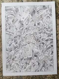 Comolo, Giorgio - 1 Original drawing - Galactus vs celestials - 2024 | Catawiki
