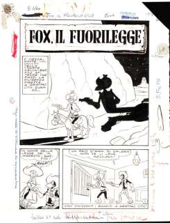 Colantuoni, Tiberio - 12 Original page - Cucciolo 1 - Lo Sceriffo Fox - "Fox, il fuorilegge" - Prima parte di storia completa - 1960 | Catawiki