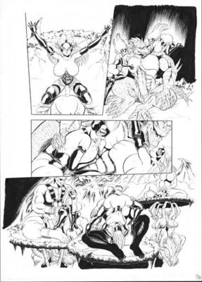 Verotik Art | WING*BIRD VENUS DOMINA PG. 14 | Black Line Fever