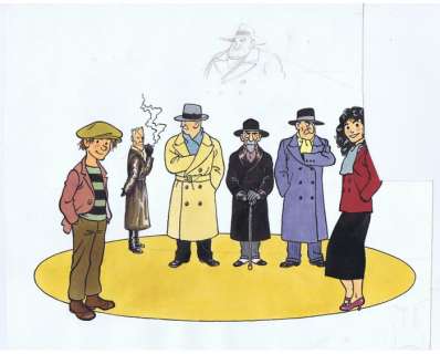 Stallaert, Dirk | original illustration in colour + sketches on the back  - Nino (1990) | Catawiki