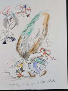 Lapone, Antonio - 1 Original colour drawing - Hommage a Uderzo | Catawiki