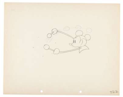 MICKEY MOUSE "STEAMBOAT WILLIE" ORIGINAL PRODUCTION DRAWING PAIR. | Hake’s