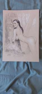 De Luca, Giuseppe - 1 Dessin original - Pin Up | Catawiki