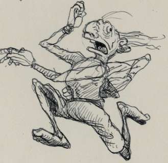 Dulieu, Jean - 1 dessin au critérium original - Paulus de Boskabouter - "Eucalypta wordt achtervolgd" (1977) | Catawiki