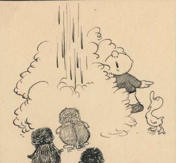 Dulieu, Jean - 1 Original drawing - Paulus de Boskabouter - "Zooo, die gaat hoog!"- (jaren 1950) | Catawiki