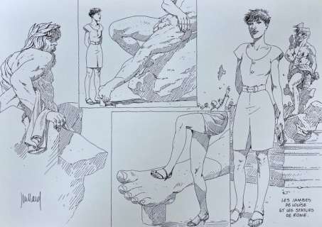 Juillard, André - 1 Original drawing - le Cahier Bleu | Catawiki