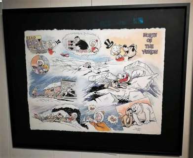 Block, Patrick - 1 Watercolour - Disney art after Carl Barks - North of the Yukon - 2012 | Catawiki