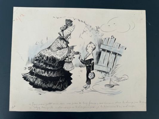 Thomen, Raoul - 1 Original drawing - Le petit illustré amusant-Dessin Presse